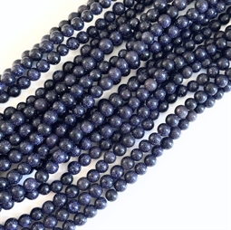 4 mm Blue Goldstone - Hel streng